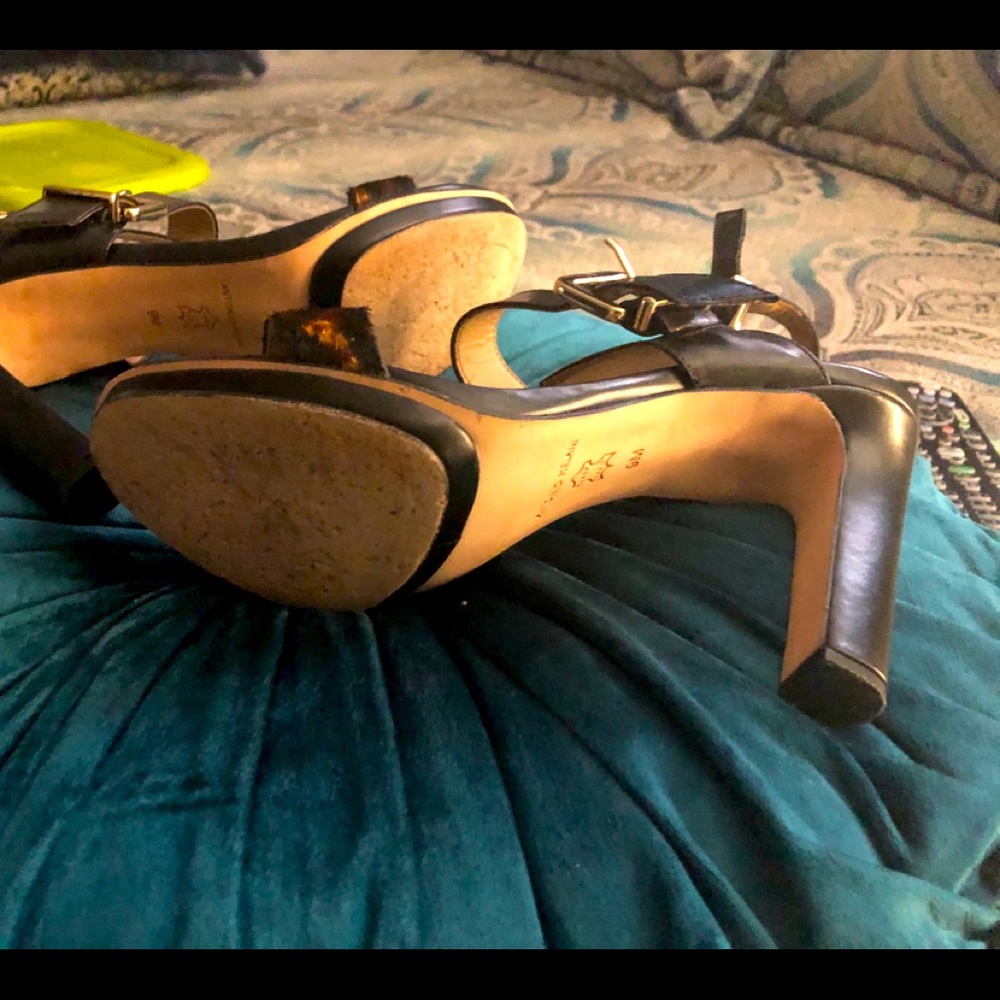 Leather hair heels